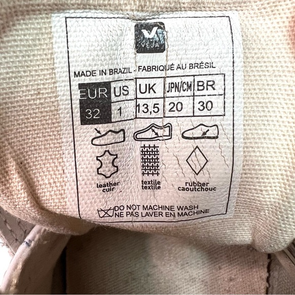 RARE Veja x G. Kero Kids Parrot Leather Sneakers Velcro Size 32 - US 1 - Picture 6 of 12